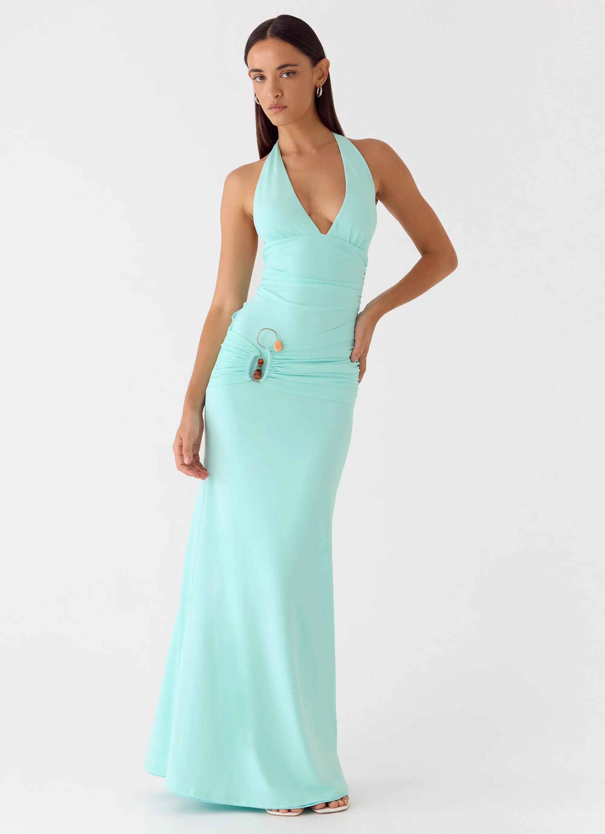 Rhia Halter Maxi Dress - Mint
